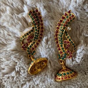 Gold ornate earrings
